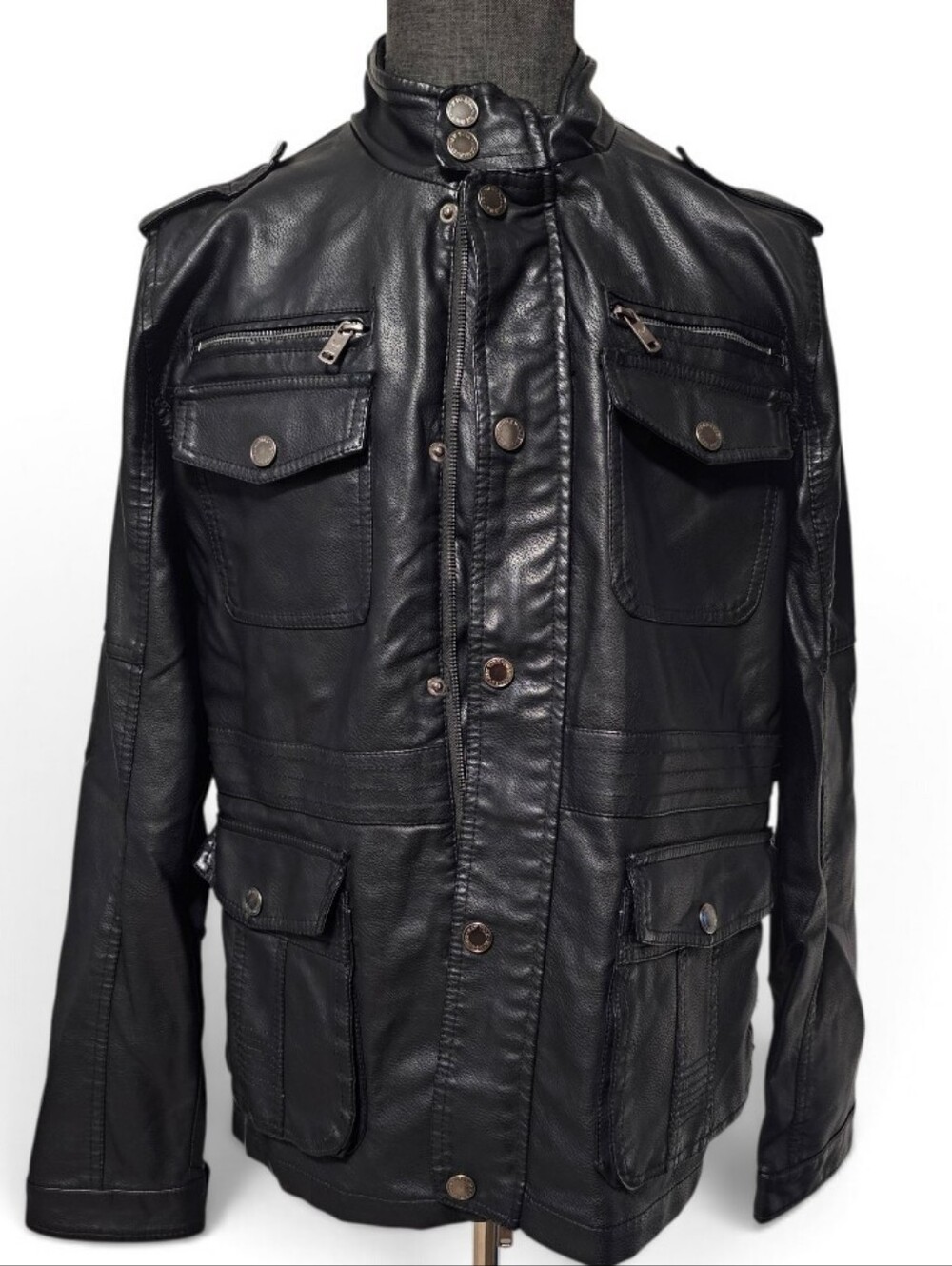 Nick Danger Faux Leather Moto Jacket